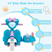 HONEY JOY Kids Vespa Scooter with Sidecar