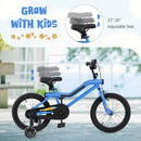 16Inch Children Bicycle with 7-Mode LED Lighted Frame, Headlight, Flash Training Wheels, Dual-Brake, 95% Pre-Assembled