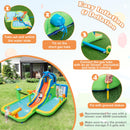 HONEY JOY Inflatable Water Slide, 9-in-1 Water Park Jumping Castle W/Ring-toss Game