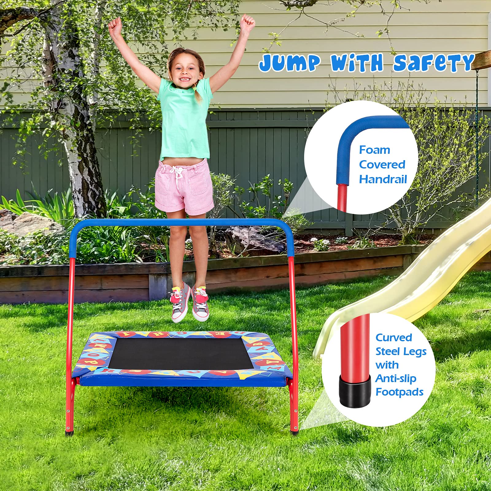 HONEY JOY 36” Square Toddler Trampoline