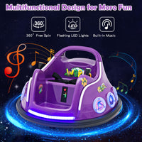 HONEY JOY Kids Ride On Car, 12V Electric Bumper Car for Children W/Remote Control, 360 Degree Spin