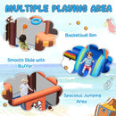 HONEY JOY Inflatable Bounce House, Pirate Ship Themed Kids Inflatable Castle