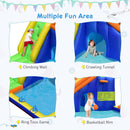 HONEY JOY Inflatable Water Slide, Bounce House w/Slide, Double Splash Pool, Climbing Wall