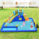 HONEY JOY Inflatable Water Slide for Kids, 6-in-1 Kids Giant Water Park w/Large Water Soccer Splash Pool(with 680W Blower)