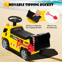 HONEY JOY Kids Ride On Car, Ride On Truck Toy w/Steering Wheel, Flash Lights, Siren Sound & Music