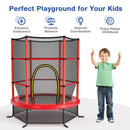 HONEY JOY 5.3FT Kids Trampoline, Toddler Trampoline w/Safe Enclosure Net, Accessories Bag, Jumping Pad