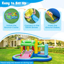 Inflatable Water Slide, 5-in-1 Crocodile Water Park with Slide, Splash Pool