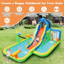 HONEY JOY Inflatable Water Slide, 9-in-1 Water Park Jumping Castle W/Ring-toss Game