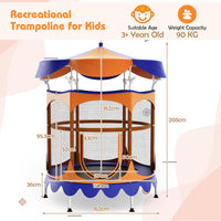 HONEY JOY Kids Trampoline with Detachable Canopy