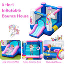 HONEY JOY Inflatable Bounce House, 3 in 1 Jumping Castle for Kids Indoor Outdoor Party (with Blower)