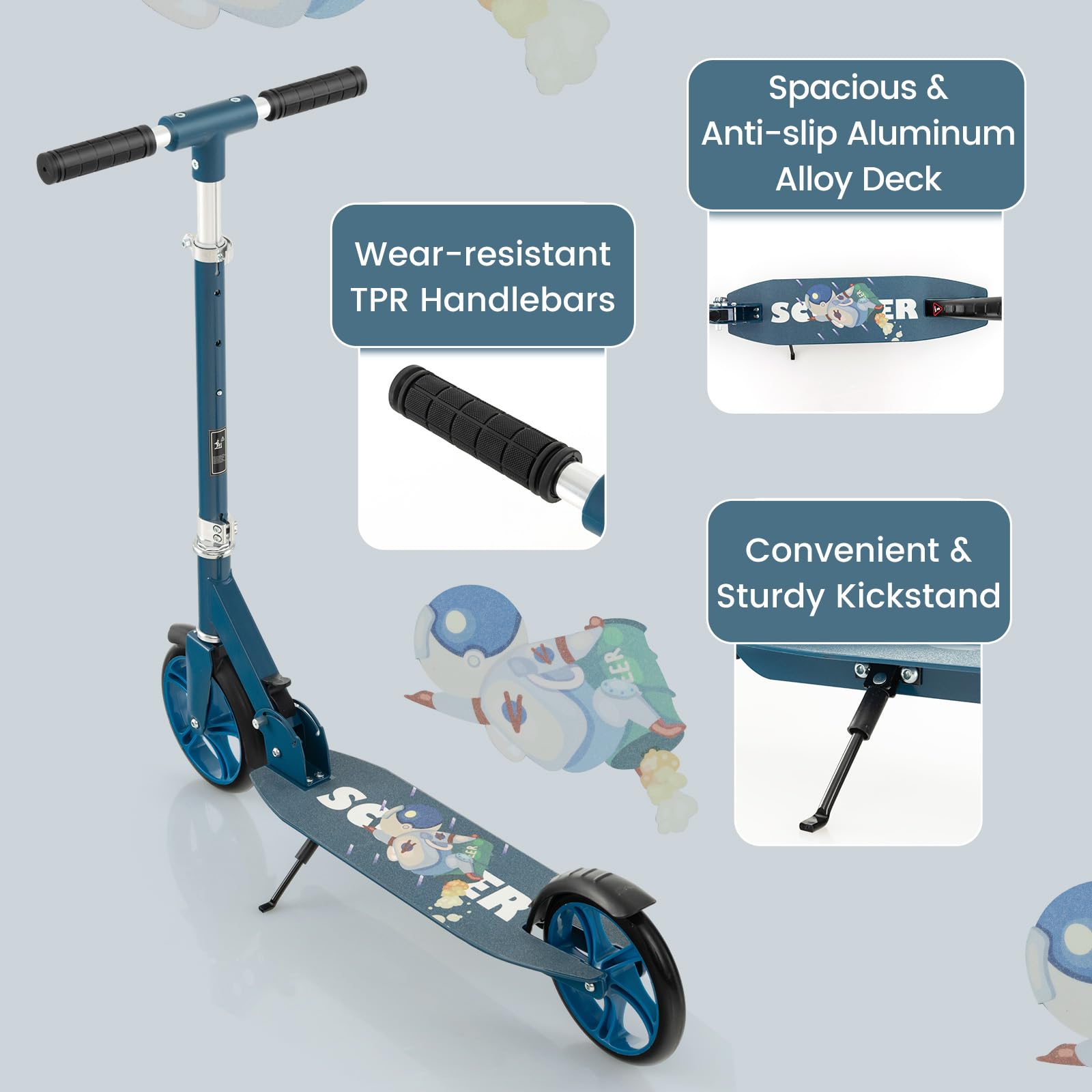 HONEY JOY Kick Scooter for Kids Ages 8+