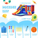 Inflatable Bounce House with Large Jumping Area, Dual Slide, Ball Pit, Climb Wall