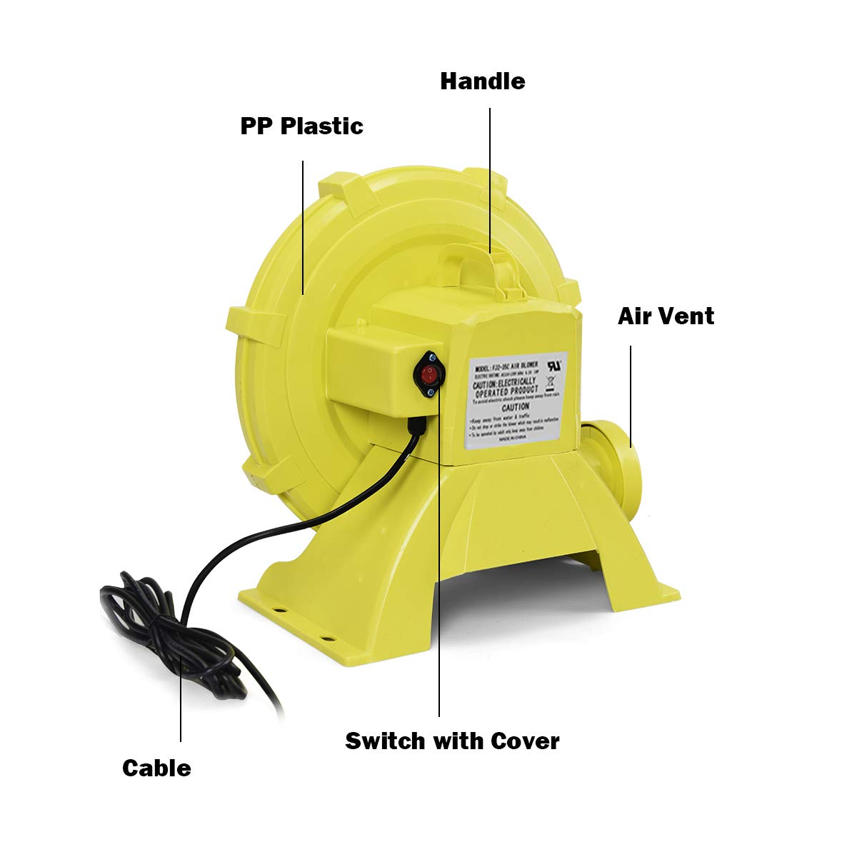 750W Air Blower, Bounce House Blower Air Blower for Inflatables