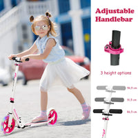 HONEY JOY Kids Folding Kick Scooter, Scooter for Children Teens w/2 Flash Wheels