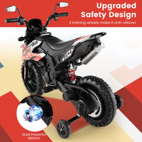 HONEY JOY Kids Ride On Motorcycle, Aprilia Licensed Children Ride On Motorbike w/2 Training Wheels