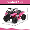 HONEY JOY 6V Kids Ride-On Car, Toddler Electric-Motorized Small ATV w/Wear-Resistant Wheels