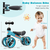 HONEY JOY Baby Balance Bike  Balance Bike for Toddlers w/4 Wheels