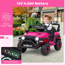 12V Kids Ride on Car Jeep,  Electric Toy Truck Car with Remote Control, Dual Motor,  Wireless Connection, USB Port