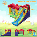 HONEY JOY Inflatable Bounce House, Jumping Castle for Kids w/Climbing Wall, Slide (with 680W Blower)