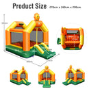 HONEY JOY Inflatable Bounce House, Sunflower Theme Jumping Slide Bouncer (with 450W Blower)