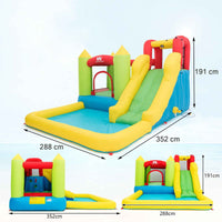 HONEY JOY Inflatable Water Slide, Indoor Outdoor Kids Water Bounce House Jumping Castle Combo