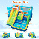 HONEY JOY Kids Inflatable Water Slide, 7-in-1 Outdoor Kids Jumping Castle w/Long Slide