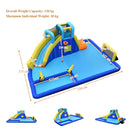 HONEY JOY Inflatable Water Slide for Kids, 6-in-1 Kids Giant Water Park w/Large Water Soccer Splash Pool(with 680W Blower)