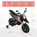 HONEY JOY Kids Ride On Motorcycle, Aprilia Licensed Children Ride On Motorbike w/2 Training Wheels