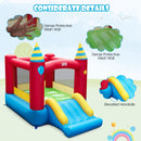 HONEY JOY Inflatable Bounce House, Kids Bouncy Castle w/Large Jumping Area & Wide Slide(Without Blower)