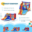 Inflatable Bounce House with Large Jumping Area, Dual Slide, Ball Pit, Climb Wall