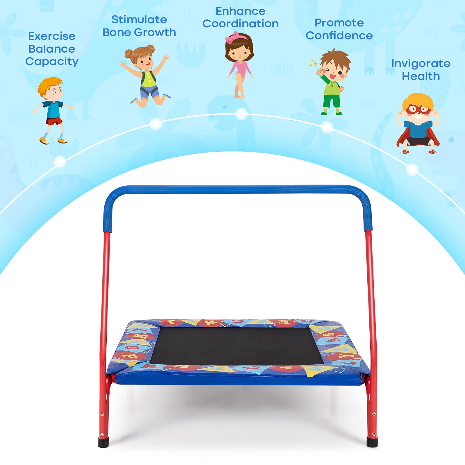 HONEY JOY 36” Square Toddler Trampoline