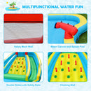 HONEY JOY Inflatable Water Slide, 452 x 365 x 233CM Giant Water Park for Kids w/Double Long Slides(with 680W Blower)