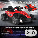 HONEY JOY Kids Ride On Car, 12V Electric Racing Truck w/Remote Control, Spring Suspension