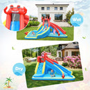 HONEY JOY Inflatable Water Slide, 7 in 1 Giant Water Park Double Long Slide w/Splash Pool, Tunnel Adventure(Without Blower)