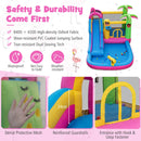 HONEY JOY Inflatable Water Slide, Inflatable Jumping Castle W/Splashing Pool, Water Gun & Climbing Wall