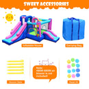 HONEY JOY Inflatable Bounce House, 5 in 1 Kids Jumper Bouncer w/2 Slides, Jumping Area