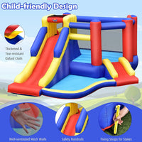 Inflatable Bounce House with Large Jumping Area, Dual Slide, Ball Pit, Climb Wall