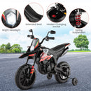 HONEY JOY Kids Ride On Motorcycle, Aprilia Licensed Children Ride On Motorbike w/2 Training Wheels