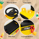 HONEY JOY Kids Ride On Car, Ride On Truck Toy w/Steering Wheel, Flash Lights, Siren Sound & Music