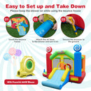 HONEY JOY Kids Inflatable Bounce House, Candy Theme Jumping Castle w/Jumping Area(with 680W Blower)