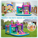 HONEY JOY Inflatable Bounce House, Colorful Kids Jumping Castle with Slide