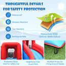 HONEY JOY Inflatable Water Slide, 7 in 1 Giant Water Park Double Long Slide w/Splash Pool, Tunnel Adventure(Without Blower)