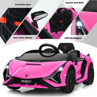 HONEY JOY Lamborghini Licensed Kids Ride On Car, Children Electric Ride-on Vehicle with Parent Remote Contro