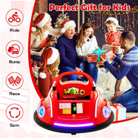 HONEY JOY Kids Ride On Car, 12V Electric Bumper Car for Children W/Remote Control, 360 Degree Spin