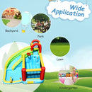 HONEY JOY Inflatable Water Slide, 6 in 1 Jumping Bounce House w/Climbing Wall, Splash Pool(without Blower)