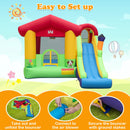 HONEY JOY Inflatable Bounce House, Jumping Castle for Kids w/Climbing Wall, Slide (with 680W Blower)