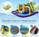 HONEY JOY Inflatable Water Slide, 7-in-1 Outdoor Kids Water Bounce House Jumping Castle(with 680W Blower)