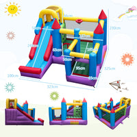 Inflatable Bounce House, Jumping Castle for Kids w/ Slide