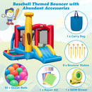 HONEY JOY Inflatable Bounce House, Kids Bouncy House Indoor Outdoor Party w/Jumping Area (with 680W Blower)