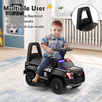 Kids Ride On Police Car 6V Electric Ride-on Vehicle Patrol Car for 18-60 Months